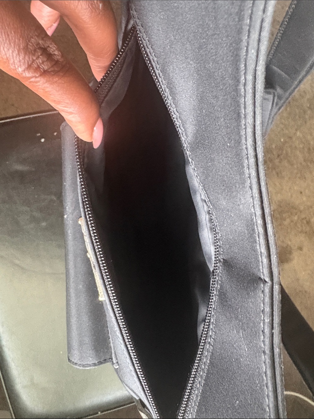 Prada Black Nylon Messenger Bag with Front Flap Pocket - Picture 4 of 7